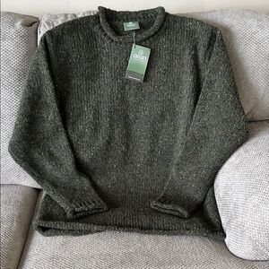 Raheen Tweed Rollneck Men’s Sweater – Green